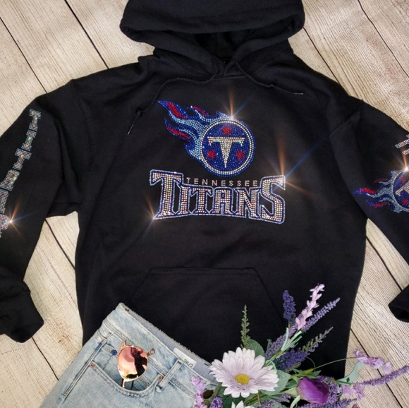 New Tennessee Titans Unisex Women's Bling Hoodie - Picture 4 of 9